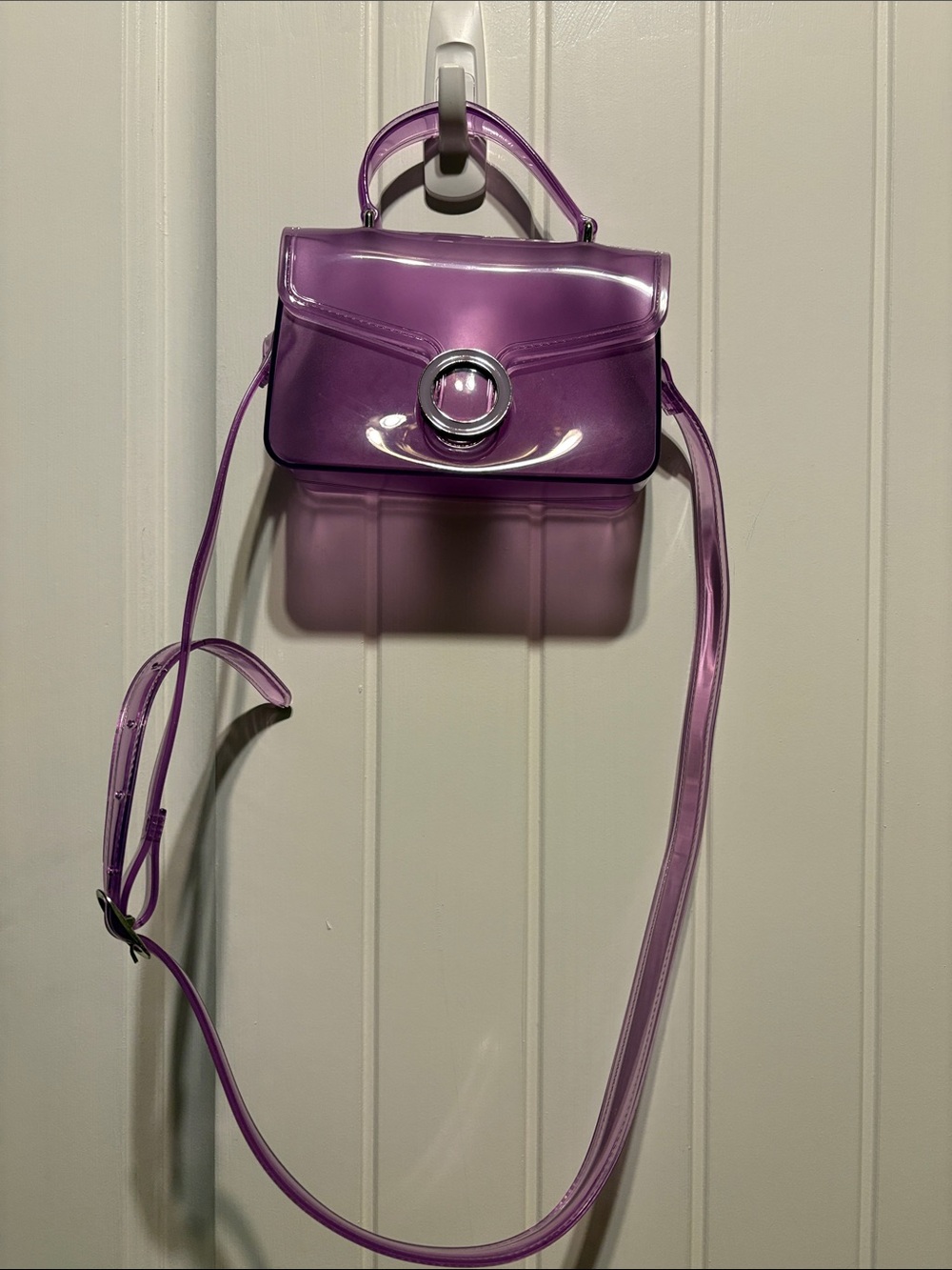 Purple Clear Mini Crossbody Bag
